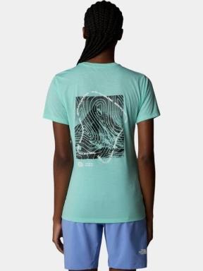 The North Face W Foundation S/S Half Dome Ca Graphic női rövid ujjú sport póló világoskék színben 3