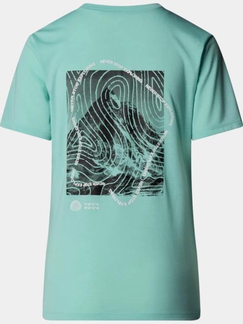 The North Face W Foundation S/S Half Dome Ca Graphic női rövid ujjú sport póló világoskék színben 6